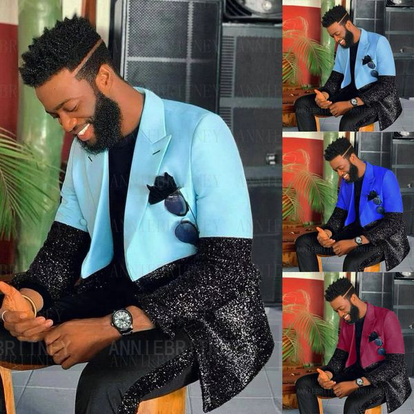 men's suits blazers tailor made man luxury blue wedding suits for men black sequins custom costume homme 2 piece elegant dress men', White;black
men's suits blazers tailor made man luxury blue wedding suits for men black sequins custom costume homme 2 piece elegant dress men', White;black