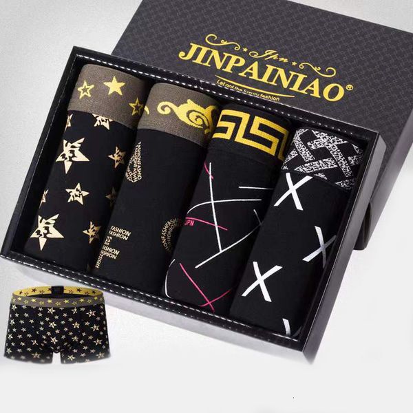underpants men s panties 4pcs cotton boxer printing underwear man pack mens s shorts men 221119, Black;white
underpants men s panties 4pcs cotton boxer printing underwear man pack mens s shorts men 221119, Black;white