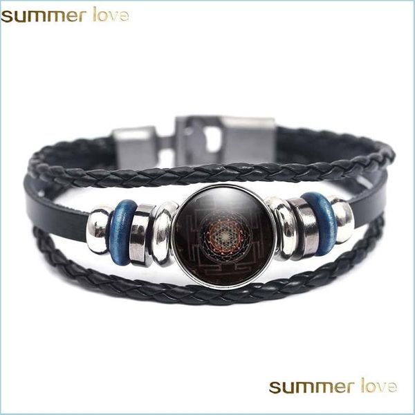 other bracelets fashion buddhist sri yantra pendant bracelets sacred geometry crystal cabochon mti layer leather drop d dh3mh, Golden;silver
other bracelets fashion buddhist sri yantra pendant bracelets sacred geometry crystal cabochon mti layer leather drop d dh3mh, Golden;silver