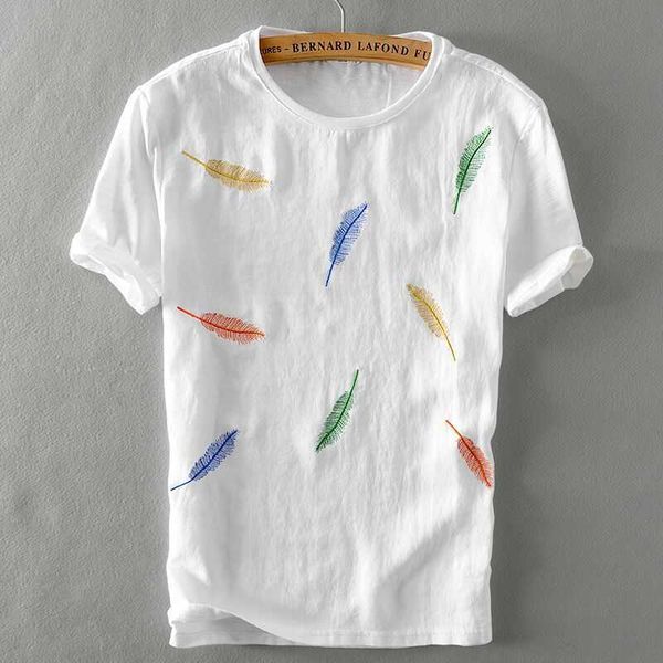 men's t-shirts new nese style embroidery short sleeve linen t-shirt men round collar stitng cotton t shirt brand cloing camiseta g22111, White;black
men's t-shirts new nese style embroidery short sleeve linen t-shirt men round collar stitng cotton t shirt brand cloing camiseta g22111, White;black