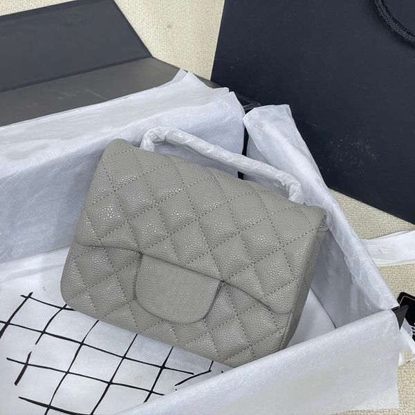 french womens designer caviar leather grey quilted bags classic mini flap square purse silver metal hardware matelasse chain crossbody shoul
french womens designer caviar leather grey quilted bags classic mini flap square purse silver metal hardware matelasse chain crossbody shoul