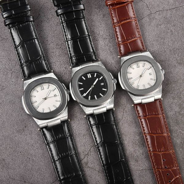 2022 men's luxury quartz watch casual fashion three needle multi-function waterproof calendar strap watches, Slivery;brown
2022 men's luxury quartz watch casual fashion three needle multi-function waterproof calendar strap watches, Slivery;brown