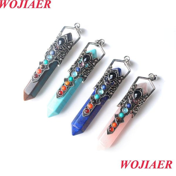 pendant necklaces new 7 chakras vintage men pendant hexagonal point lapis stone for women jewelry bo981 drop delivery necklaces penda dhoip, Silver
pendant necklaces new 7 chakras vintage men pendant hexagonal point lapis stone for women jewelry bo981 drop delivery necklaces penda dhoip, Silver
