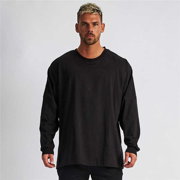 men's t-shirts mens loose oversized fit long sleeve t-shirt with dropped shoulder retro fitness t shirt autumn gym bodybuilding tees t, White;black
men's t-shirts mens loose oversized fit long sleeve t-shirt with dropped shoulder retro fitness t shirt autumn gym bodybuilding tees t, White;black
