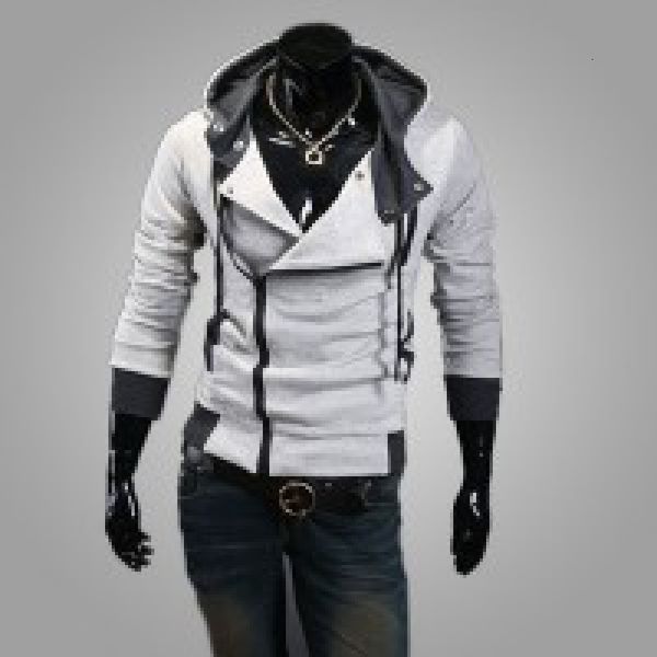 men's hoodies sweatshirts men's gothic hooded sweater jacket fashion cardigan youth slim zipper gothic men's clothing persona, Black
men's hoodies sweatshirts men's gothic hooded sweater jacket fashion cardigan youth slim zipper gothic men's clothing persona, Black