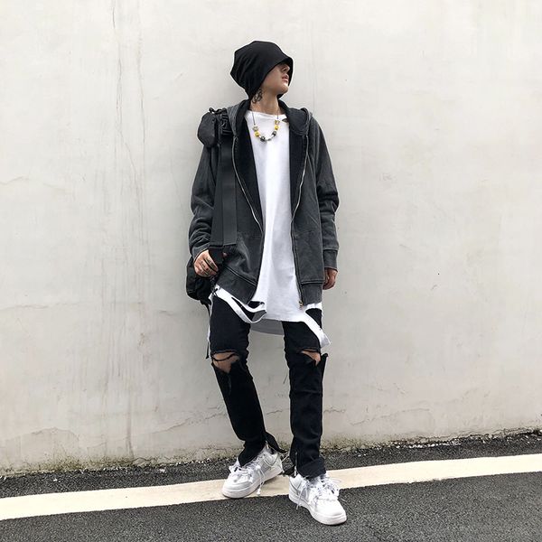 men's hoodies sweatshirts spring and autumn men high street wind hoodie male hip hop loose with hat trend washed gray cardigan zipper c, Black
men's hoodies sweatshirts spring and autumn men high street wind hoodie male hip hop loose with hat trend washed gray cardigan zipper c, Black
