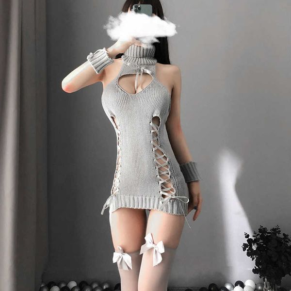 women's sweaters deep v backless dress with rib cuff sleeveless knitted turtleneck sweater skirt open back tie up for adults new-wt t2, White;black
women's sweaters deep v backless dress with rib cuff sleeveless knitted turtleneck sweater skirt open back tie up for adults new-wt t2, White;black