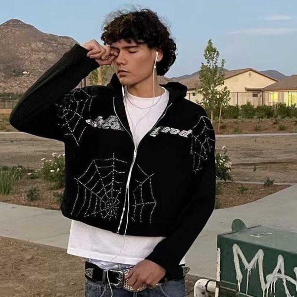 men's hoodies sweatshirts new hoodie goth spider web rhinestone men zipper black sweatshirts hip hop style skateboard streetwear cloak
men's hoodies sweatshirts new hoodie goth spider web rhinestone men zipper black sweatshirts hip hop style skateboard streetwear cloak