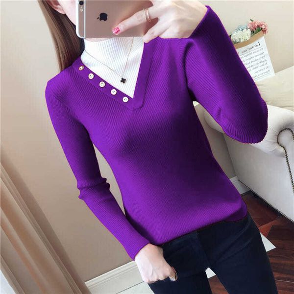 women's sweaters fashion turtleneck spliced button all-match knitted sweaters female clothing 2022 autumn new casual pullovers loose ko, White;black
women's sweaters fashion turtleneck spliced button all-match knitted sweaters female clothing 2022 autumn new casual pullovers loose ko, White;black