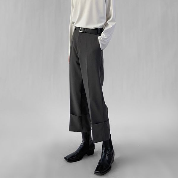 men's pants spring and autumn senior style pants men's trend straight loose casual 221119, Black