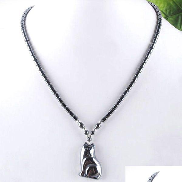 pendant necklaces natural hematite gem stone necklace black non magnetic cat pendant 17 1/2 inches women jewelry f3036 drop delivery dhgdt, Silver
pendant necklaces natural hematite gem stone necklace black non magnetic cat pendant 17 1/2 inches women jewelry f3036 drop delivery dhgdt, Silver