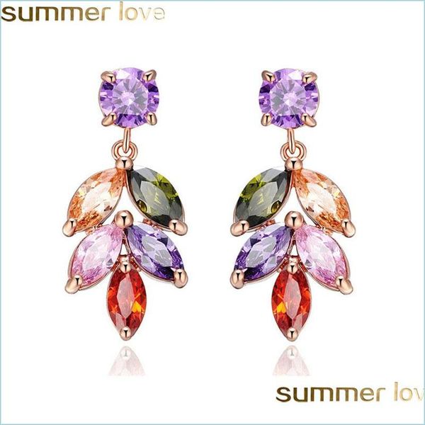 dangle chandelier new fashion colorf zircon leaf earrings for women rose gold plated leaves rainbow drop trendy jewelry party deliv dhcea, Silver
dangle chandelier new fashion colorf zircon leaf earrings for women rose gold plated leaves rainbow drop trendy jewelry party deliv dhcea, Silver