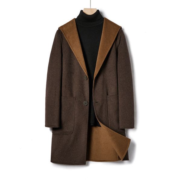 men's wool blends autumn winter men's slim fit wool coat male cashmere blended long overcoat hooded windbreaker jacket outerwear b, Black
men's wool blends autumn winter men's slim fit wool coat male cashmere blended long overcoat hooded windbreaker jacket outerwear b, Black