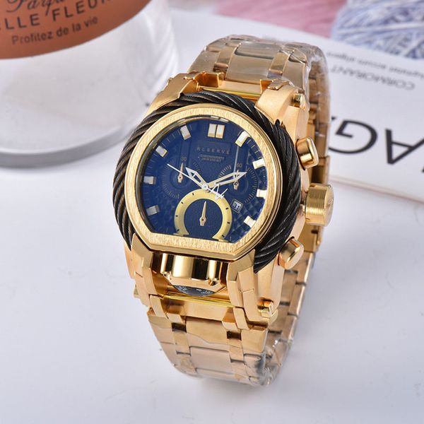 sports quartz calendar men's watch invicto reserve bolt zeus personalized large dial waterproof steel band folding buckle glow in the d, Slivery;brown
sports quartz calendar men's watch invicto reserve bolt zeus personalized large dial waterproof steel band folding buckle glow in the d, Slivery;brown