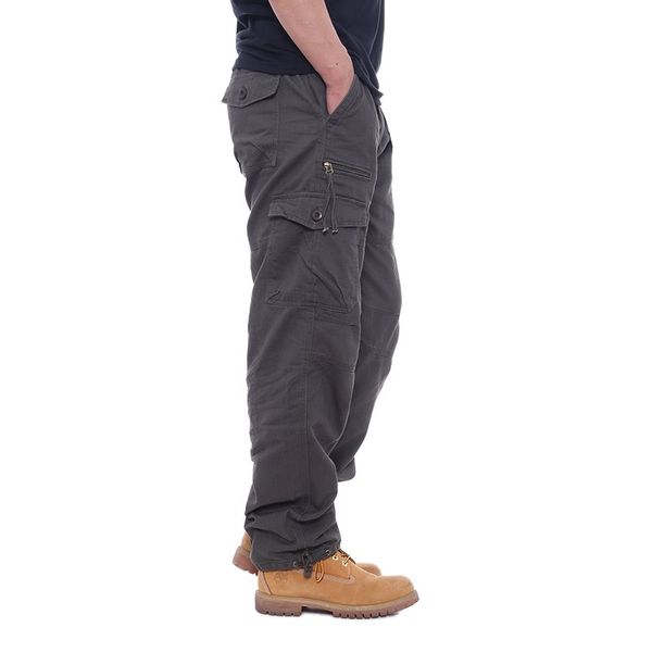 winter plus velvet thick overalls men's cotton trousers straight tube size multi-pocket casual pants men, Black
winter plus velvet thick overalls men's cotton trousers straight tube size multi-pocket casual pants men, Black