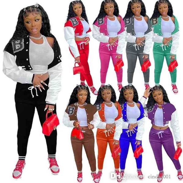 retail women tracksuits desinger two piece pants outfits sweatsuit sport joggers 2 pc fall set breasted letter printed jackets baseball suit, Gray
retail women tracksuits desinger two piece pants outfits sweatsuit sport joggers 2 pc fall set breasted letter printed jackets baseball suit, Gray