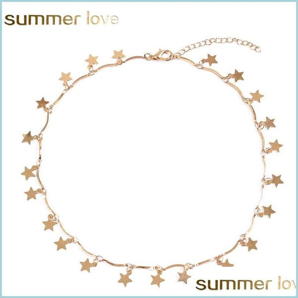 chokers lucky star choker necklace fashion tassels jewelry gift pendant disc chain statement for women girls drop delivery necklaces dh6a1, Golden;silver
chokers lucky star choker necklace fashion tassels jewelry gift pendant disc chain statement for women girls drop delivery necklaces dh6a1, Golden;silver