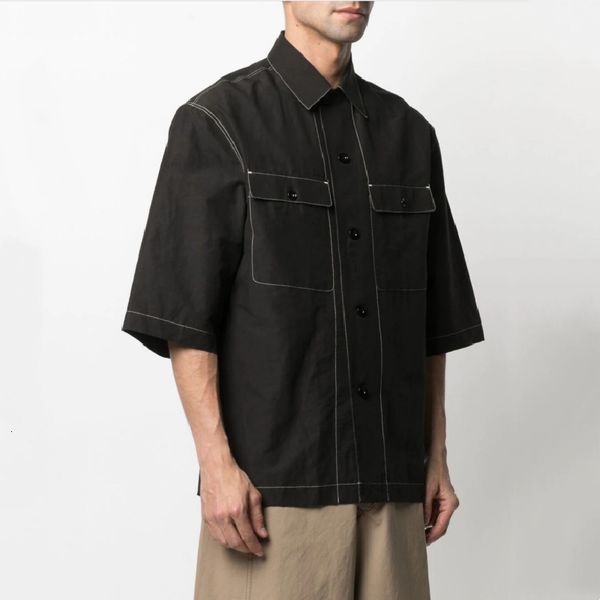 men's casual shirts s6xl fashion male allmatch loose youth personality shortsleeved shirt allmatch show thin shirt summer coat 221119, White;black
men's casual shirts s6xl fashion male allmatch loose youth personality shortsleeved shirt allmatch show thin shirt summer coat 221119, White;black