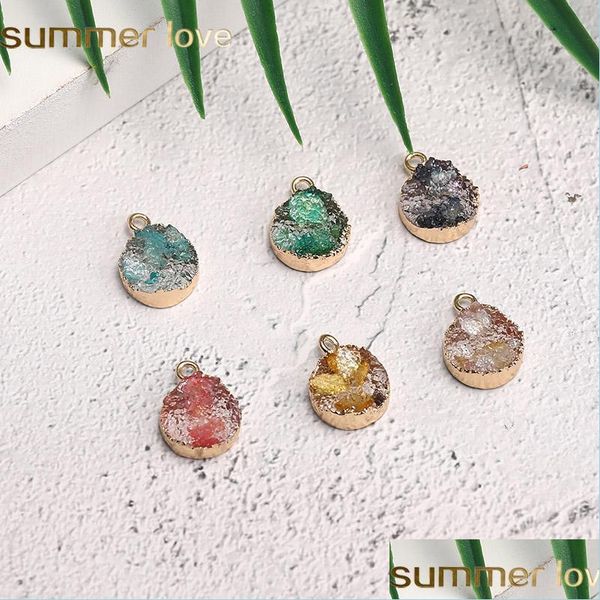 charms colorf resin druzy stone pendant charms gemstone shell sequins gold plated for diy jewelry making earring necklace drop deliv dhqlj, Bronze;silver
charms colorf resin druzy stone pendant charms gemstone shell sequins gold plated for diy jewelry making earring necklace drop deliv dhqlj, Bronze;silver