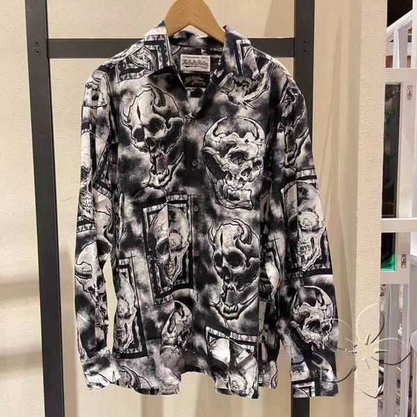 men's casual shirts wacko maria beach hawaiian shirt hip hop print skull tattoo men women 1 1 wacko maria shirt t221006, White;black
men's casual shirts wacko maria beach hawaiian shirt hip hop print skull tattoo men women 1 1 wacko maria shirt t221006, White;black