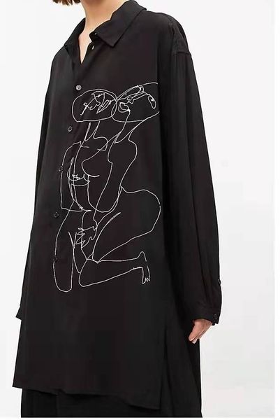 men's casual shirts men's long sleeve shirt abstract embroidered cotton fabric personality stylish men 221119, White;black
men's casual shirts men's long sleeve shirt abstract embroidered cotton fabric personality stylish men 221119, White;black