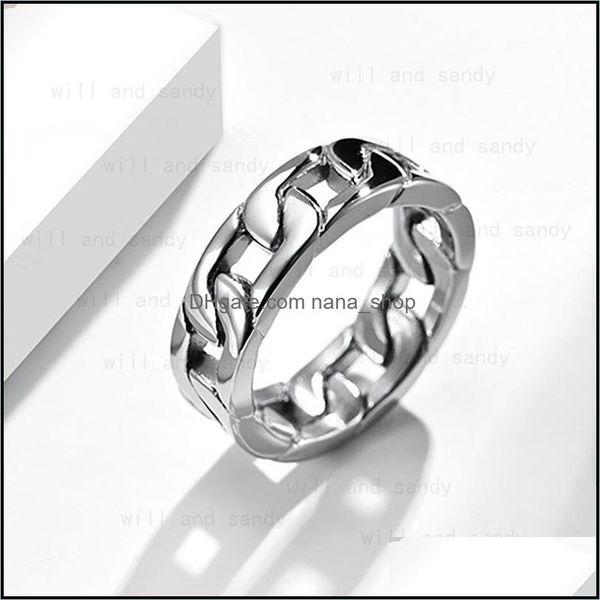 band rings stainless steel gold cuban chain ring band wedding rings for men women fashion jewelry drop delivery dhxnp, Silver
band rings stainless steel gold cuban chain ring band wedding rings for men women fashion jewelry drop delivery dhxnp, Silver