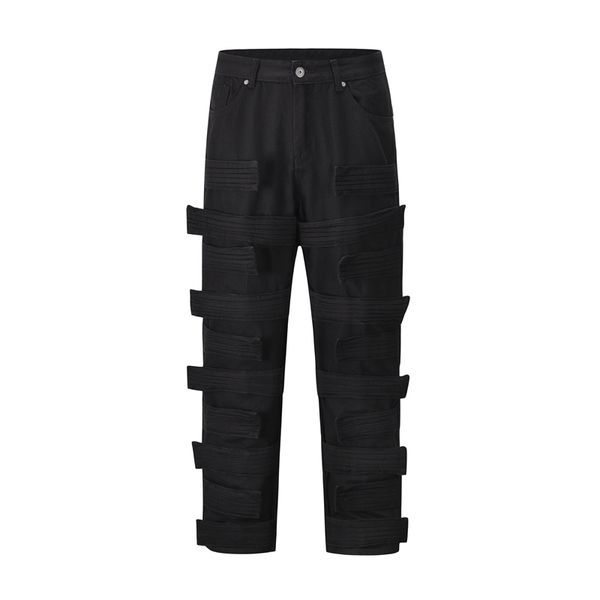 high street straight jeans cargo pants men's style baggy casual denim trousersrs, Black;brown
high street straight jeans cargo pants men's style baggy casual denim trousersrs, Black;brown