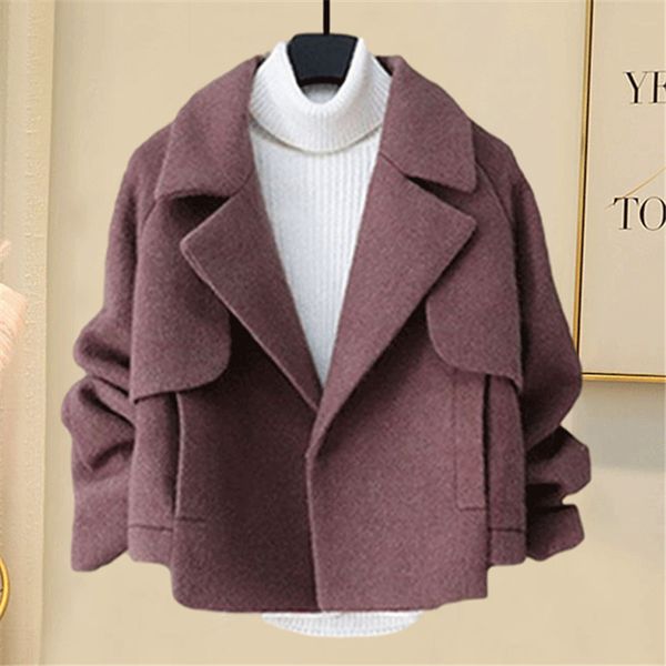 women's jackets woolen jacket autumn winter korean version of solid color slim long-sleeved lapel short nizi coat temperament commuting, Black;brown
women's jackets woolen jacket autumn winter korean version of solid color slim long-sleeved lapel short nizi coat temperament commuting, Black;brown