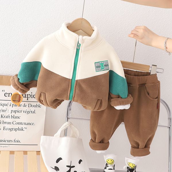 Autumn Winter New Style Boys Plush Sports Zipper Long Sleeve Suit Boys Warm Sweater Trousers Casual 2pcs/set, Blue
Autumn Winter New Style Boys Plush Sports Zipper Long Sleeve Suit Boys Warm Sweater Trousers Casual 2pcs/set, Blue