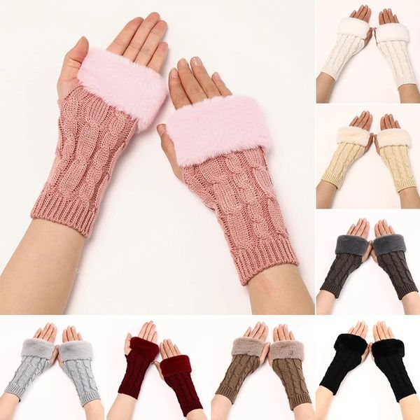 women gloves winter warm arm sleeves all-match furry knitted sleeves fingerless mittens decorative sleeves clothing accessories, Blue;gray
women gloves winter warm arm sleeves all-match furry knitted sleeves fingerless mittens decorative sleeves clothing accessories, Blue;gray