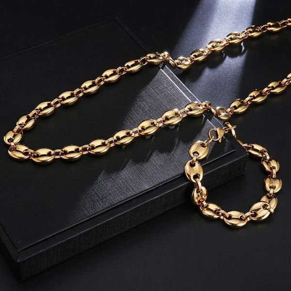 chains vintage stainless steel coffee bean necklace for men and women 11mm 60cm pig nose titanium jewelry gift285e, Silver
chains vintage stainless steel coffee bean necklace for men and women 11mm 60cm pig nose titanium jewelry gift285e, Silver