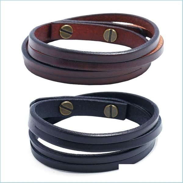 bangle mtilayer leather bracelet black brown retro simple bracelets bangle cuff women men fashion jewelry will and sandy gift drop d dh3qm
bangle mtilayer leather bracelet black brown retro simple bracelets bangle cuff women men fashion jewelry will and sandy gift drop d dh3qm