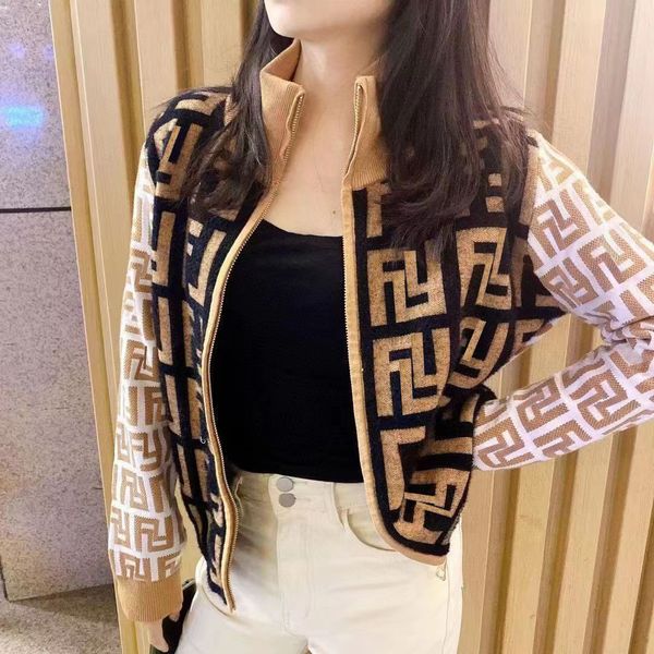 womens jackets designer coats women jacket woman knitted cardigan fashion classic letter printing long sleeve stand neck zipper coat sweatsh, Black;brown
womens jackets designer coats women jacket woman knitted cardigan fashion classic letter printing long sleeve stand neck zipper coat sweatsh, Black;brown