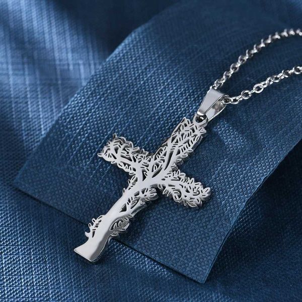 gioielli da uomo con ciondolo croce albero della vita in acciaio inossidabile, Silver
gioielli da uomo con ciondolo croce albero della vita in acciaio inossidabile, Silver