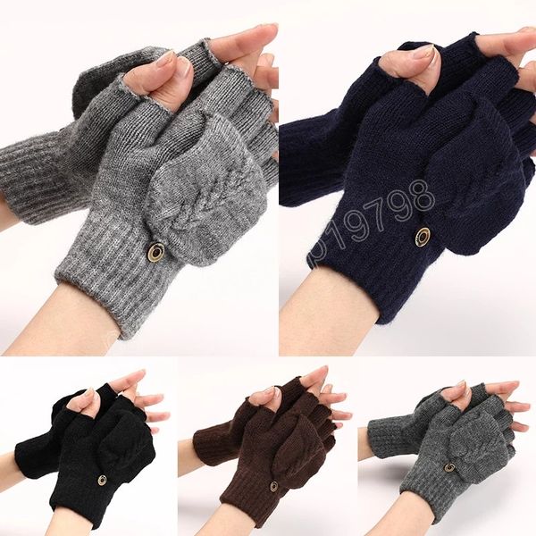 knitted fingerless flip gloves winter thick warm touch screen gloves outdoor stretch half finger cycling gloves, White
knitted fingerless flip gloves winter thick warm touch screen gloves outdoor stretch half finger cycling gloves, White
