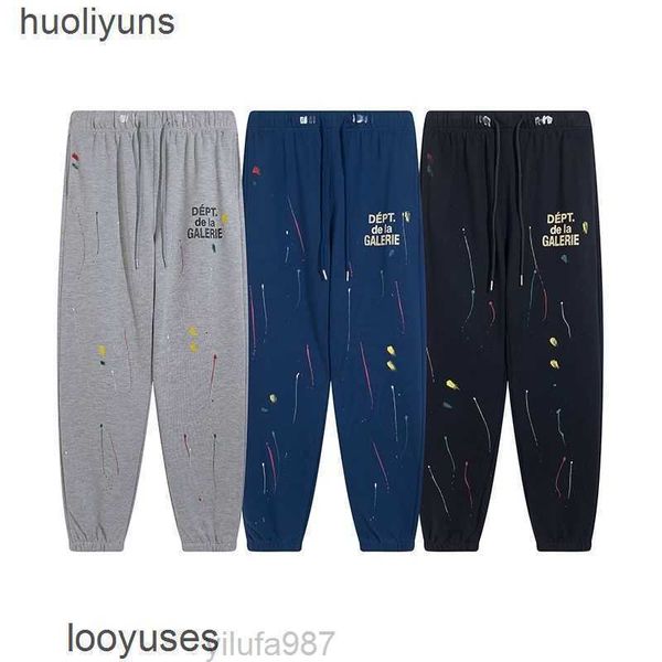 men's pants 2022 fashion sweaterpant mens galleryes sport dept galaxy splash printing men women's autumn winter loose casual, Black