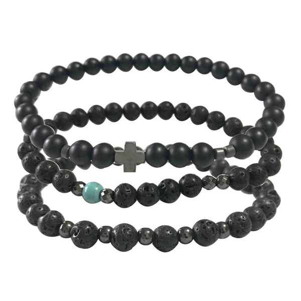handmade jewelry wholesale beaded bracelet volcanic stone handstring men's turquoise volcanic stone bracelet fine cross bead set gift, Black
handmade jewelry wholesale beaded bracelet volcanic stone handstring men's turquoise volcanic stone bracelet fine cross bead set gift, Black