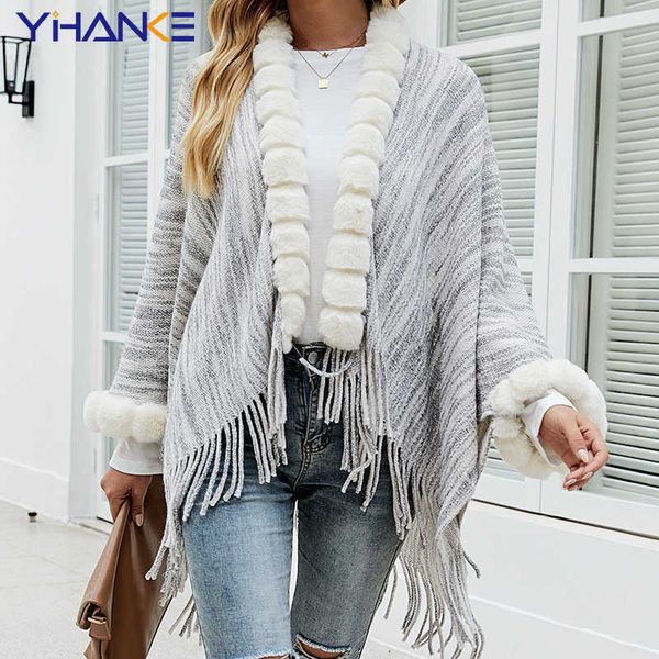 women's knits tees women's striped cape fringed shawl knitted cardigan autumn coat scarf jacket coat casual poncho abrigos mujer i, White
women's knits tees women's striped cape fringed shawl knitted cardigan autumn coat scarf jacket coat casual poncho abrigos mujer i, White