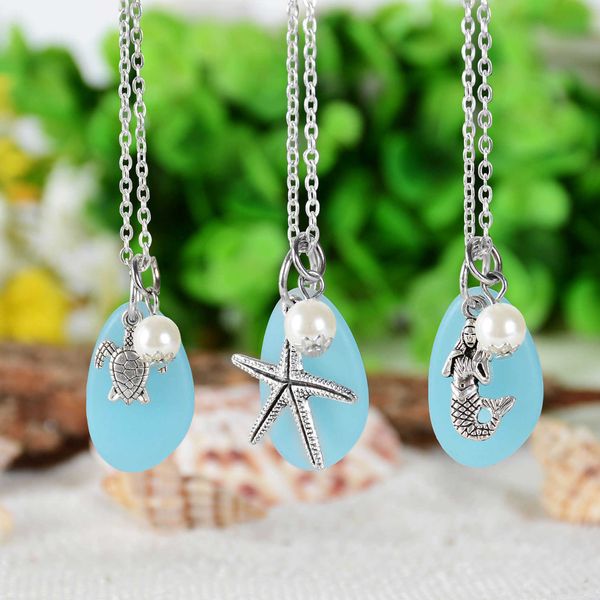 teal sea glass necklace beach jewelry for summer sea turtle sea star mermaid gift for women bulk crystal wholesale blue purple, Silver
teal sea glass necklace beach jewelry for summer sea turtle sea star mermaid gift for women bulk crystal wholesale blue purple, Silver