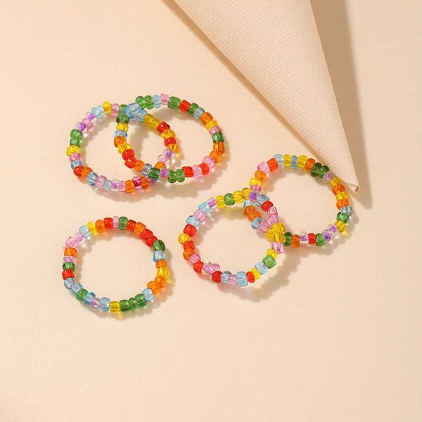 handmade jewelry wholesale creative candy-colored bead ring beaded colorful bead glass bead ring, Silver
handmade jewelry wholesale creative candy-colored bead ring beaded colorful bead glass bead ring, Silver