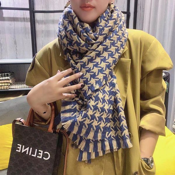 scarves luxury brand houndstooth cashmere scarf ladies men s winter plaid holiday gifts 221119, Blue;gray
scarves luxury brand houndstooth cashmere scarf ladies men s winter plaid holiday gifts 221119, Blue;gray