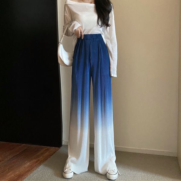 women's pants capris lucyever fashion gradient color wide leg women summer thin straight pleated loose high waist fluid trousers xxxl 2, Black;white
women's pants capris lucyever fashion gradient color wide leg women summer thin straight pleated loose high waist fluid trousers xxxl 2, Black;white
