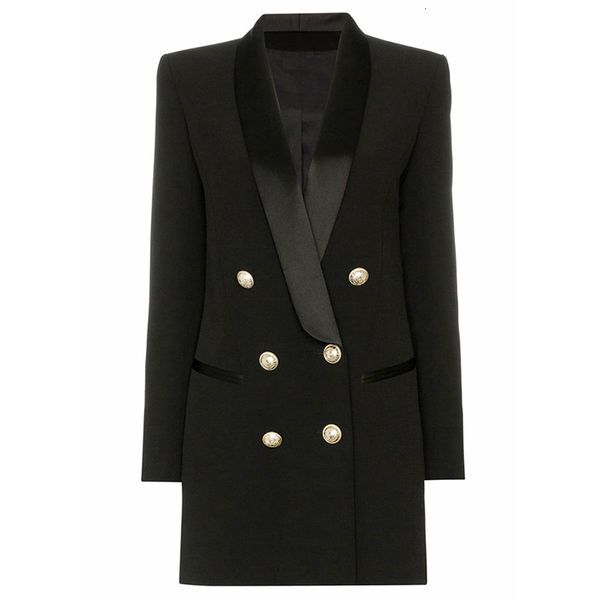 casual dresses baroque designer women's long sleeve satin collar double breasted lion buttons notched 221119, Black;gray
casual dresses baroque designer women's long sleeve satin collar double breasted lion buttons notched 221119, Black;gray