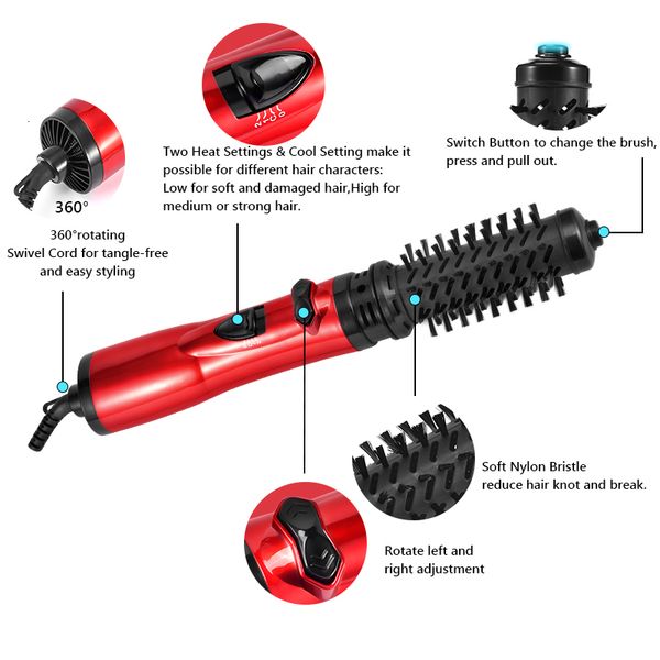 curling irons air brush hair dryer auto rotating volumizer curler smoothing straightening styling tool round blow dryers 221119
curling irons air brush hair dryer auto rotating volumizer curler smoothing straightening styling tool round blow dryers 221119