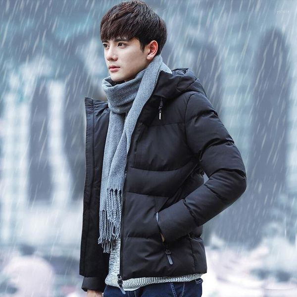 men's down parkas men's down cotton jacket 2022 winter thick short padded korean coat clothes, Black
men's down parkas men's down cotton jacket 2022 winter thick short padded korean coat clothes, Black