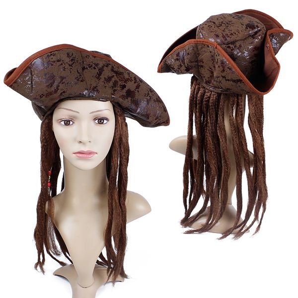 halloween headgear captain pirate hat wig cosplay pirates of the caribbean curse of the black pearl role-playing props
halloween headgear captain pirate hat wig cosplay pirates of the caribbean curse of the black pearl role-playing props