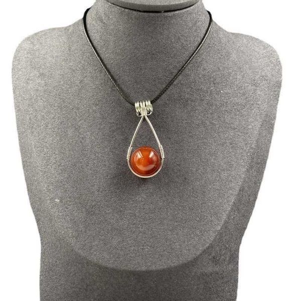 anxiety necklace wire wrapped pendant red agate rough stone natural crystal rolling ball necklace, Silver
anxiety necklace wire wrapped pendant red agate rough stone natural crystal rolling ball necklace, Silver