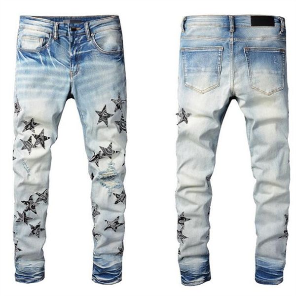 mens jeans classic leather pants hip hop stylist jean distressed ripped biker brand autumn winter ripped skinny denim slim fit fashion trous, Blue
mens jeans classic leather pants hip hop stylist jean distressed ripped biker brand autumn winter ripped skinny denim slim fit fashion trous, Blue