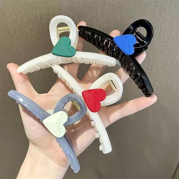 women elegant heart clamps plastic hair claw large size hairpins crab hair clips fashion hair accessories ornaments, Slivery;golden
women elegant heart clamps plastic hair claw large size hairpins crab hair clips fashion hair accessories ornaments, Slivery;golden
