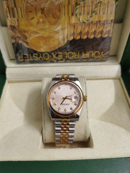 2023 Luxury 36mm 41mm Lovers Watches Diamond Mens Women Gold Face Automatic movement Sweep Wristwatches Designer Ladies Watch, 36mm original box+watch
2023 Luxury 36mm 41mm Lovers Watches Diamond Mens Women Gold Face Automatic movement Sweep Wristwatches Designer Ladies Watch, 36mm original box+watch